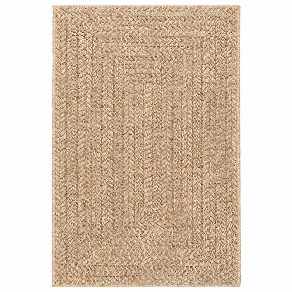 Tapis zizur beige 140x200 cm aspect de jute intérieur extérieur