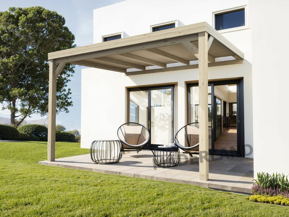 Pergola adossée en bois reims 500 x 400 cm