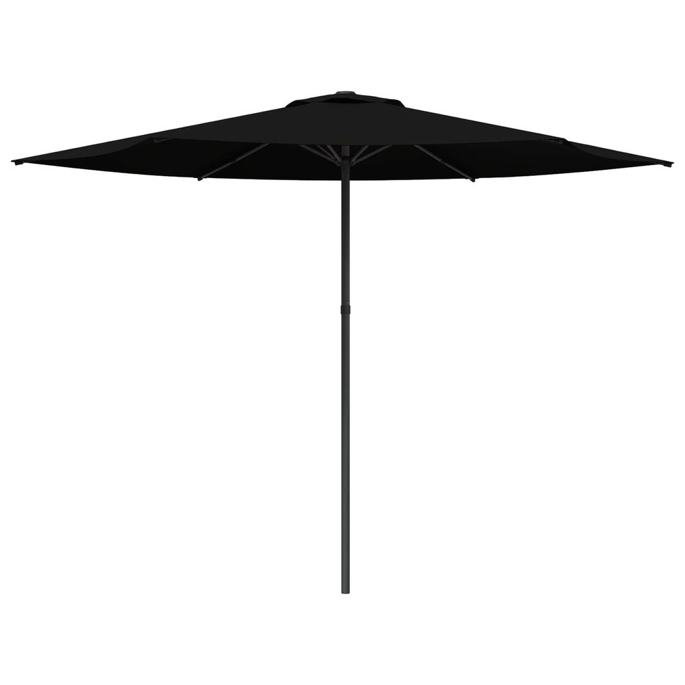 Parasol de jardin 300 x 300 cm polyester rectangulaire noir
