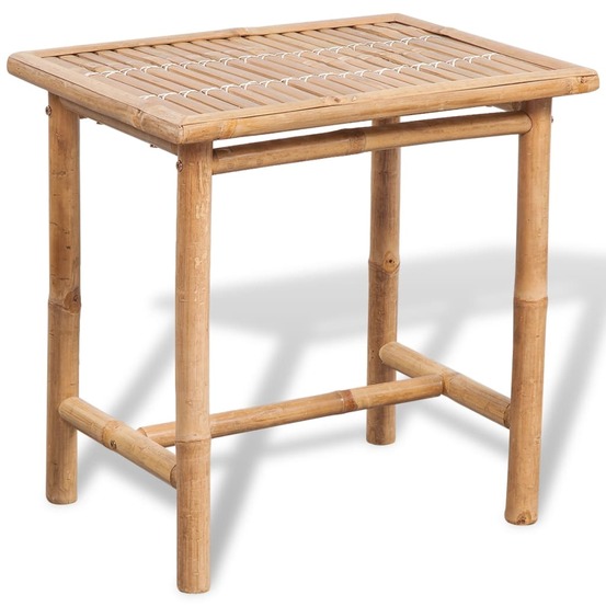 Mobilier de bistro 3 pcs avec coussins bambou