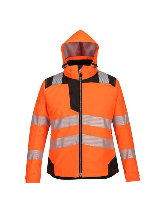 Parka d'hiver pw3 pour femmes couleur : orange/noir taille l - portwest