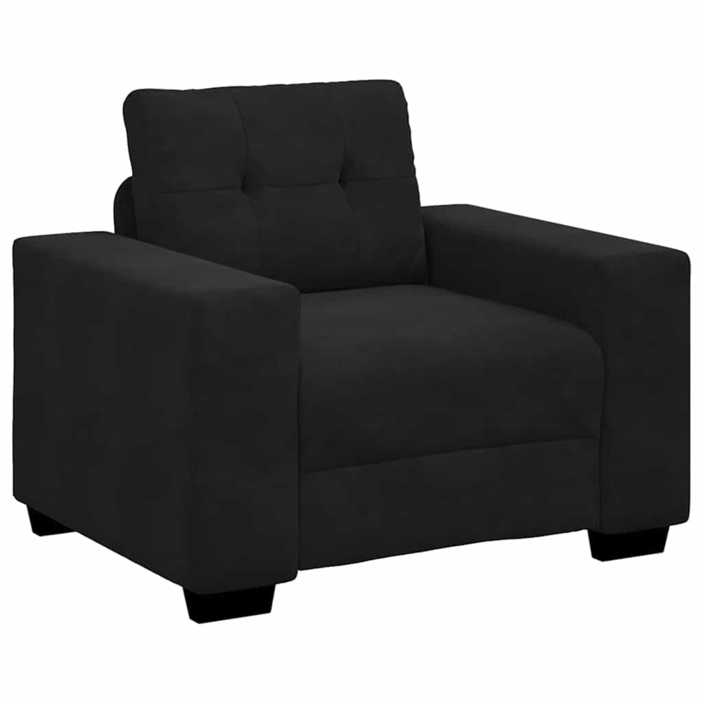 Fauteuil noir 100x78x80 cm velours
