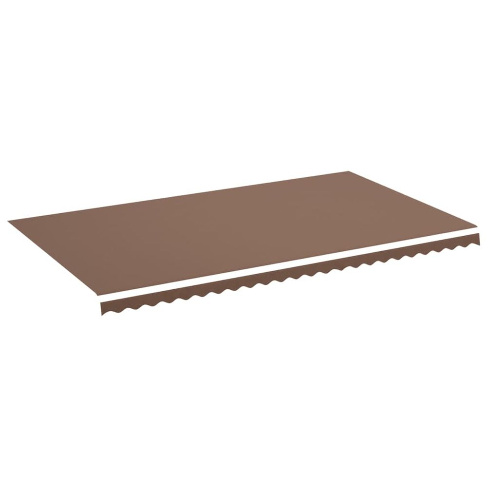 Tissu de remplacement pour auvent marron 600x350 cm polyester