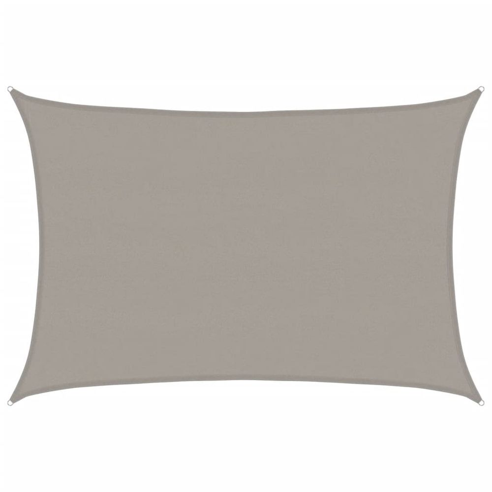 Voile d'ombrage 160 g/m² rectangulaire gris clair 5x7 m pehd