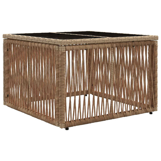Table de jardin beige et noir 55 x 55 x 37 cm