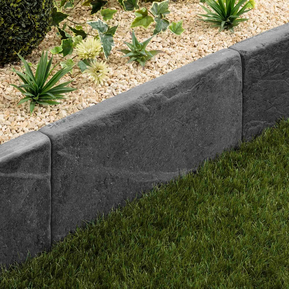 Bordure de jardin ardoise noire vieillie 60x30x6 cm (à l'unité) - ro'ma nature