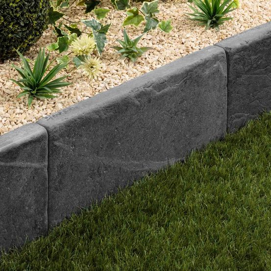 Bordure de jardin ardoise noire vieillie 60x30x6 cm (à l'unité) - ro'ma nature