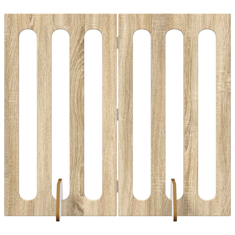 Clôture pliable pour animaux 2 pc chêne sonoma