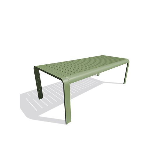 Table de jardin hanoi en aluminium - olive