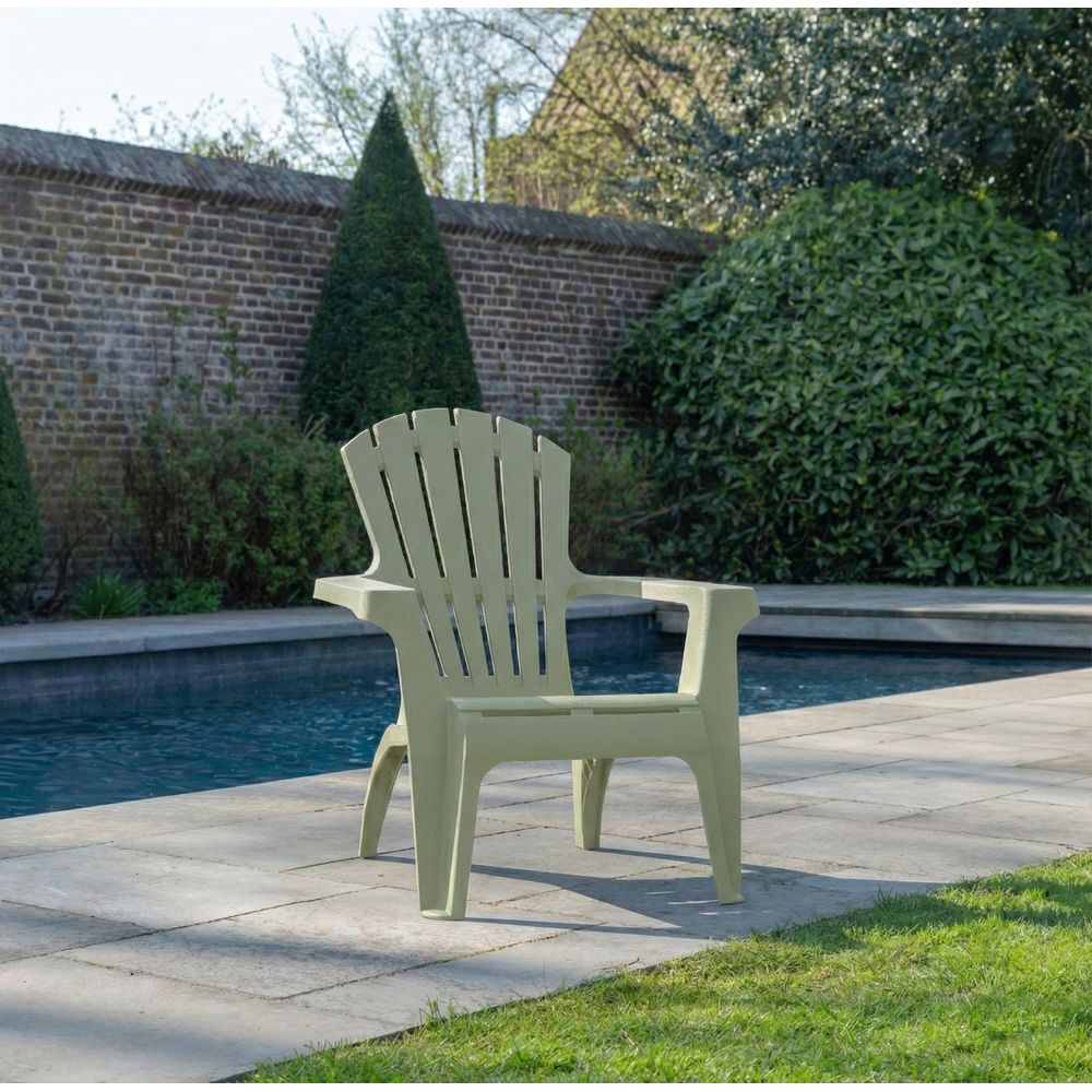 Fauteuil adirondack de jardin en résine empilable vert