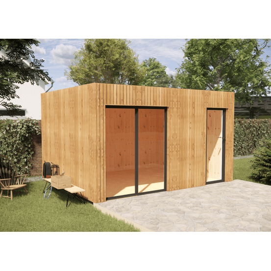 Tiny house ossature bois en bois 4,4 x 3,5 x 2,7 m / menuiseries alu k-line