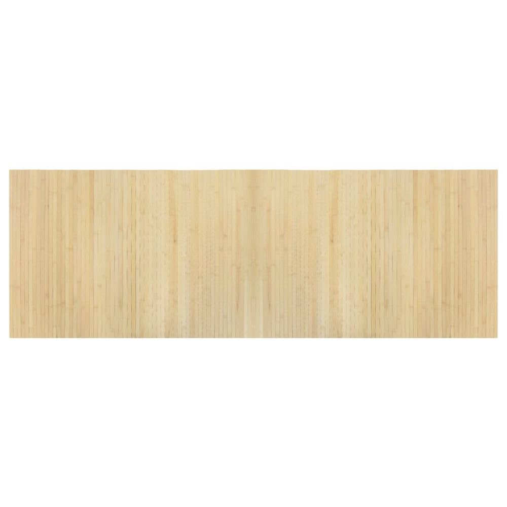 Tapis rectangulaire naturel clair 70x200 cm bambou