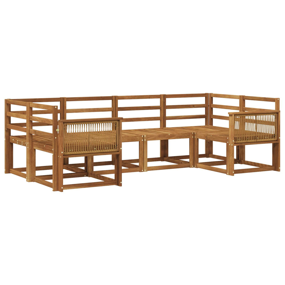 Ensemble de canapés d'extérieur 6 pcs naturel