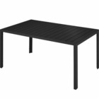 Table de jardin moderne aluminium 150x90cm noir