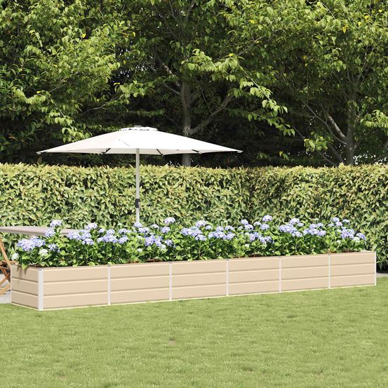 Jardinière extra longue acier 480x80x45 cm pour bordure et délimitation