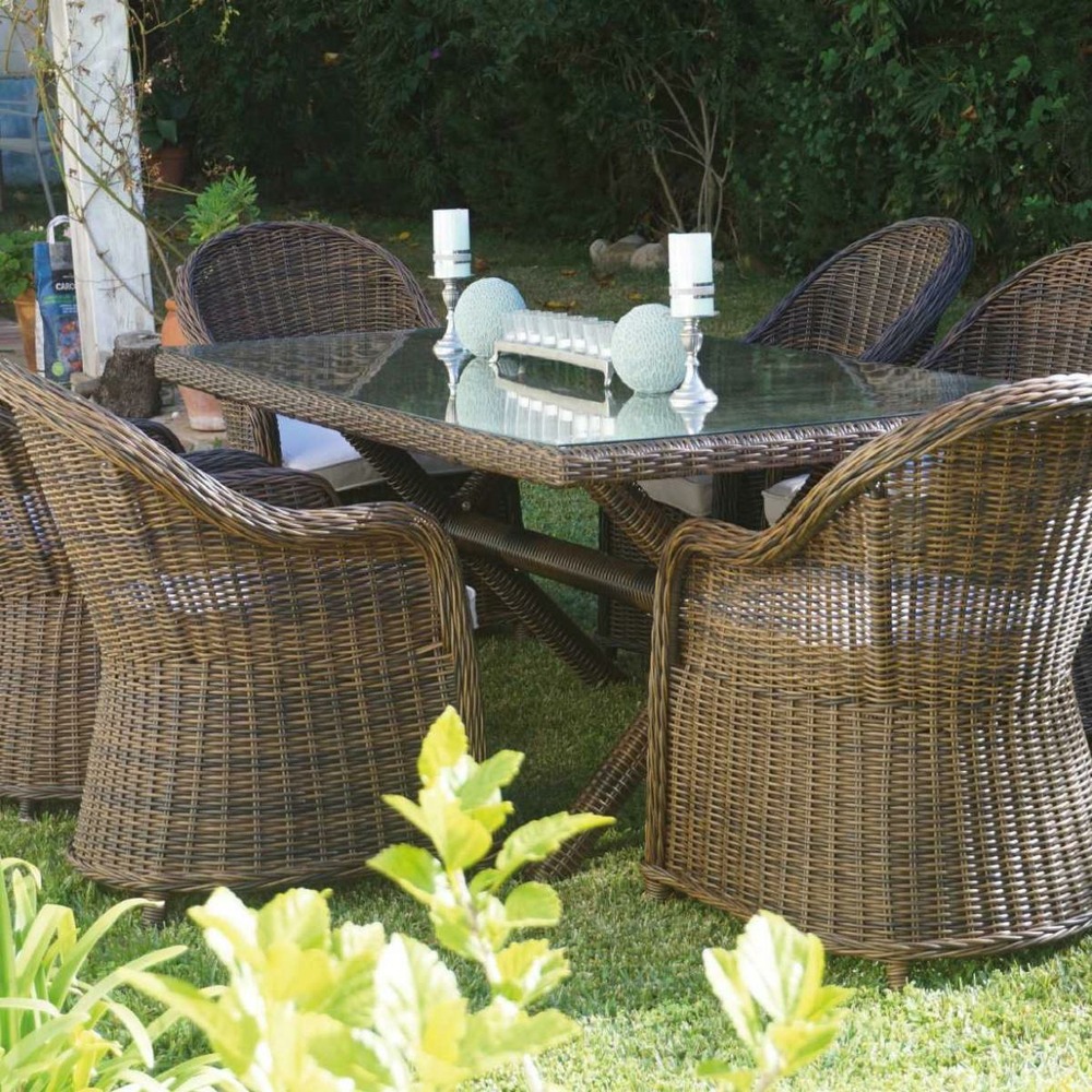 Salon de jardin en résine tressée notte