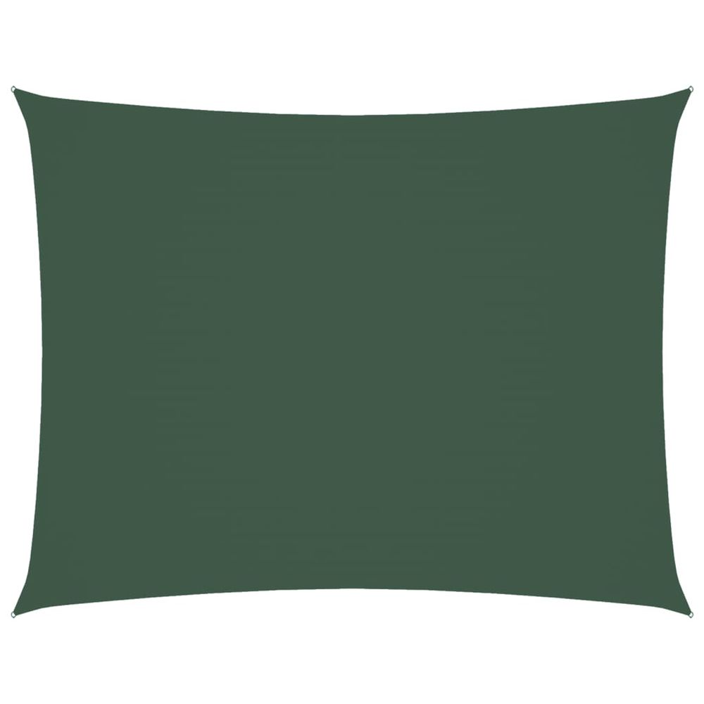 Voile de parasol tissu oxford rectangulaire 5x7 m vert foncé