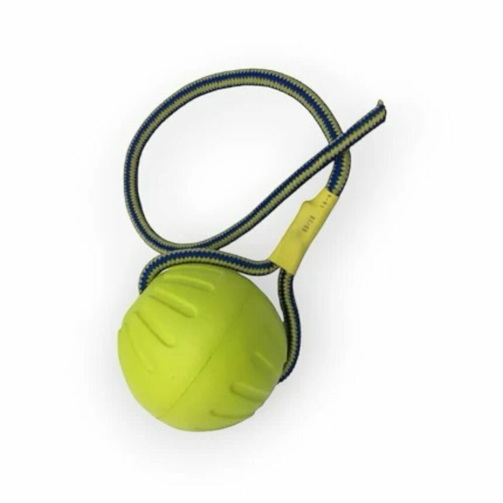 Balle avec corde 4,5cm pour chien, francecroquettes