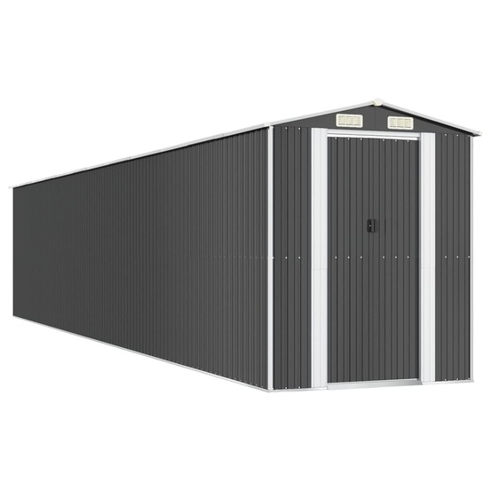 Abri de jardin anthracite 192x1021x223 cm acier galvanisé