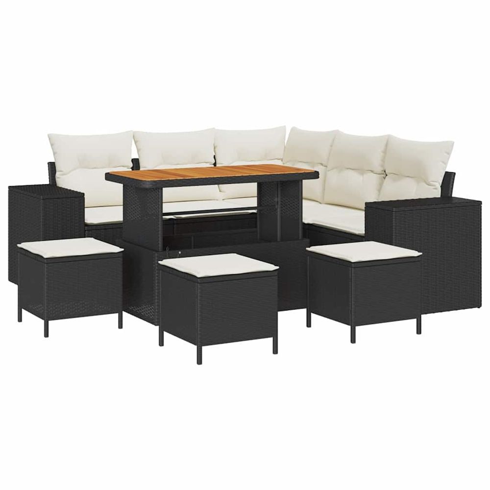 Ensemble de canapé de jardin 9 pc 8-nombre de places