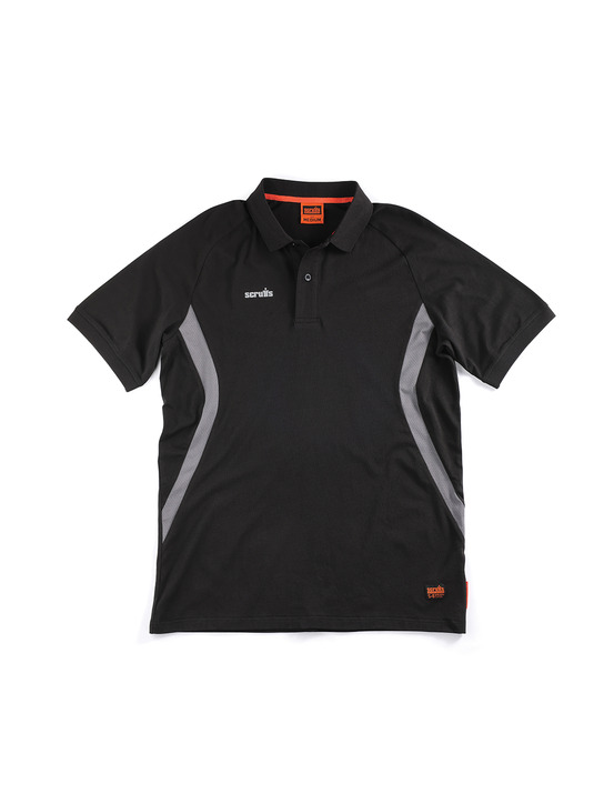 1 polo noir tech - taille l - scruffs