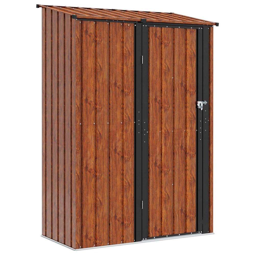 Cabanons de jardin marron 140,5 x 74 x 200 cm métал