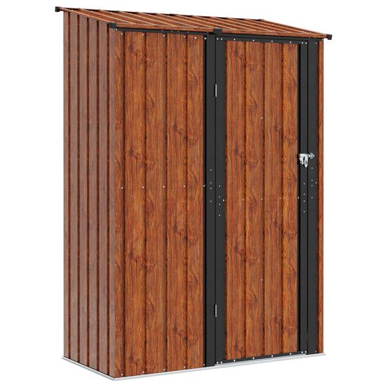 Cabanons de jardin marron 140,5 x 74 x 200 cm métал