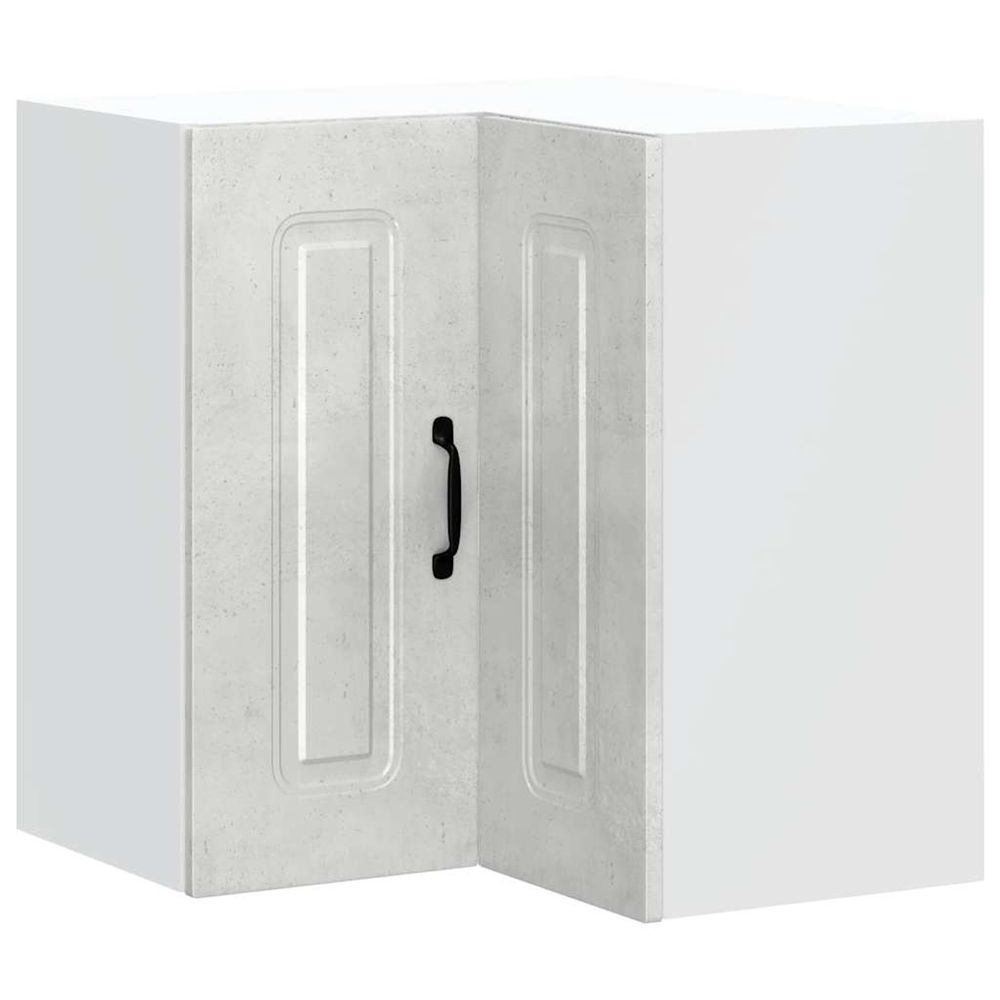 Armoire murale d'angle de cuisine kalmar gris béton