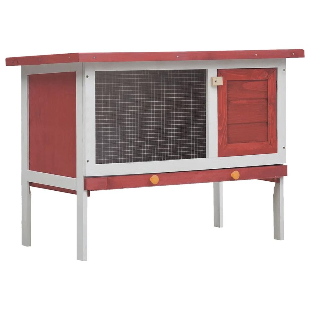 Clapier d'extÃ©rieur 1 niveau Rouge