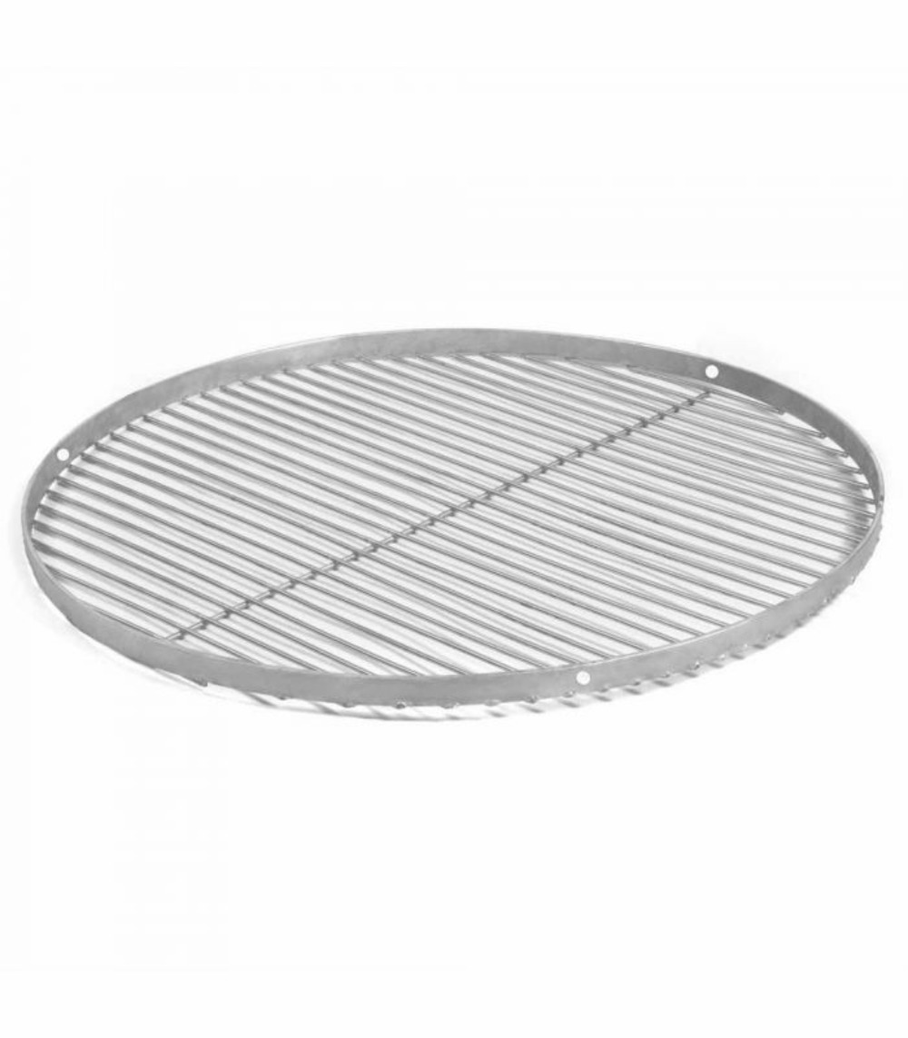 Grille ronde à suspendre pour brasero en acier-ø 70cm-acier inoxydable---acier inoxydable