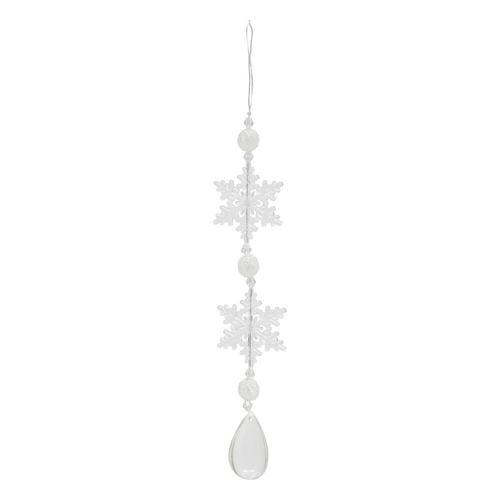 Suspension de noël pendentif de focons et perles avec paillettes h 25 cm