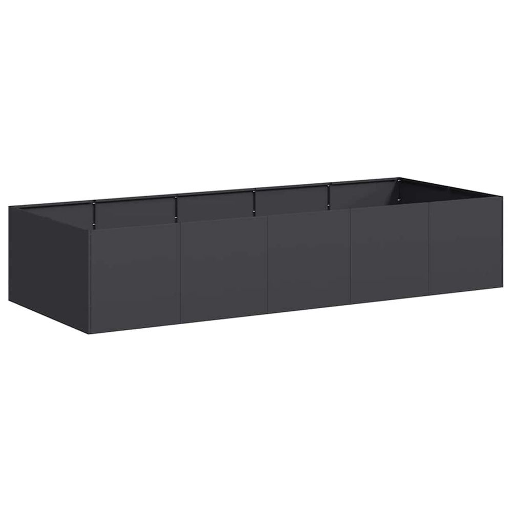 Jardinière d'extérieur noir 200x80x40 cm acier