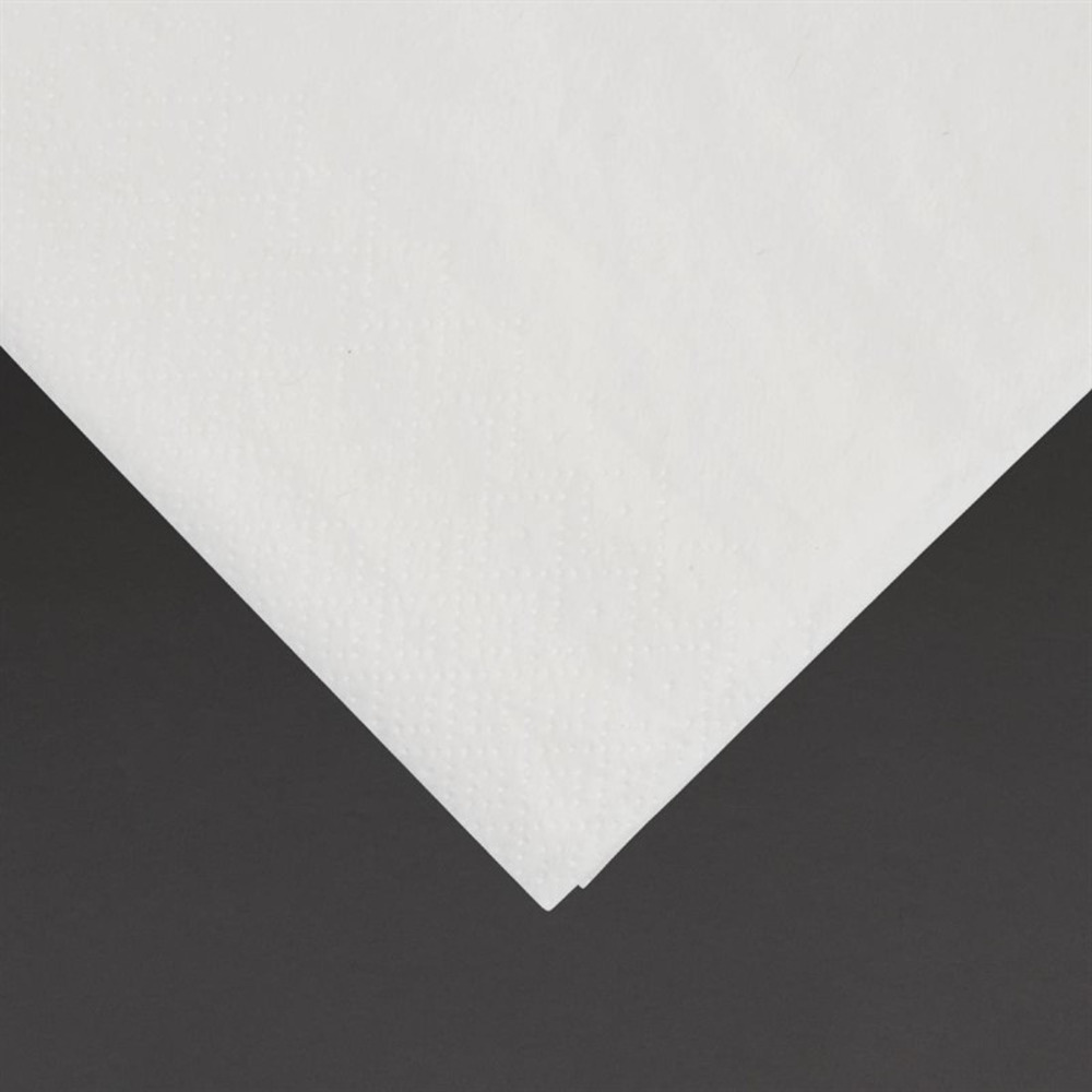 Serviettes dîner recyclable 2 plis format 1/8 400mm blanches - lot de 2000 - fiesta