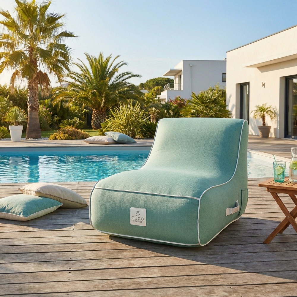 Fauteuil de jardin gonflable riviera collection soge - vert d'eau