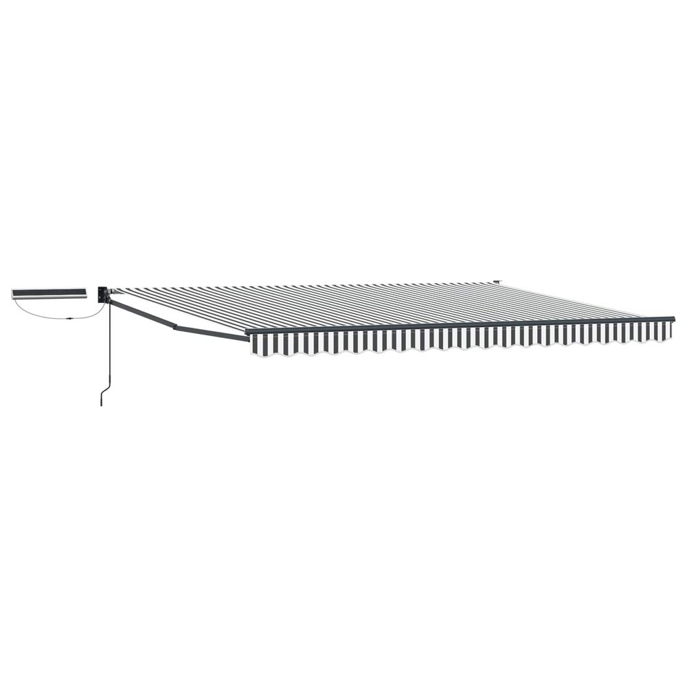 Auvent rétractable électrique anthracite et blanc 4 × 3 m