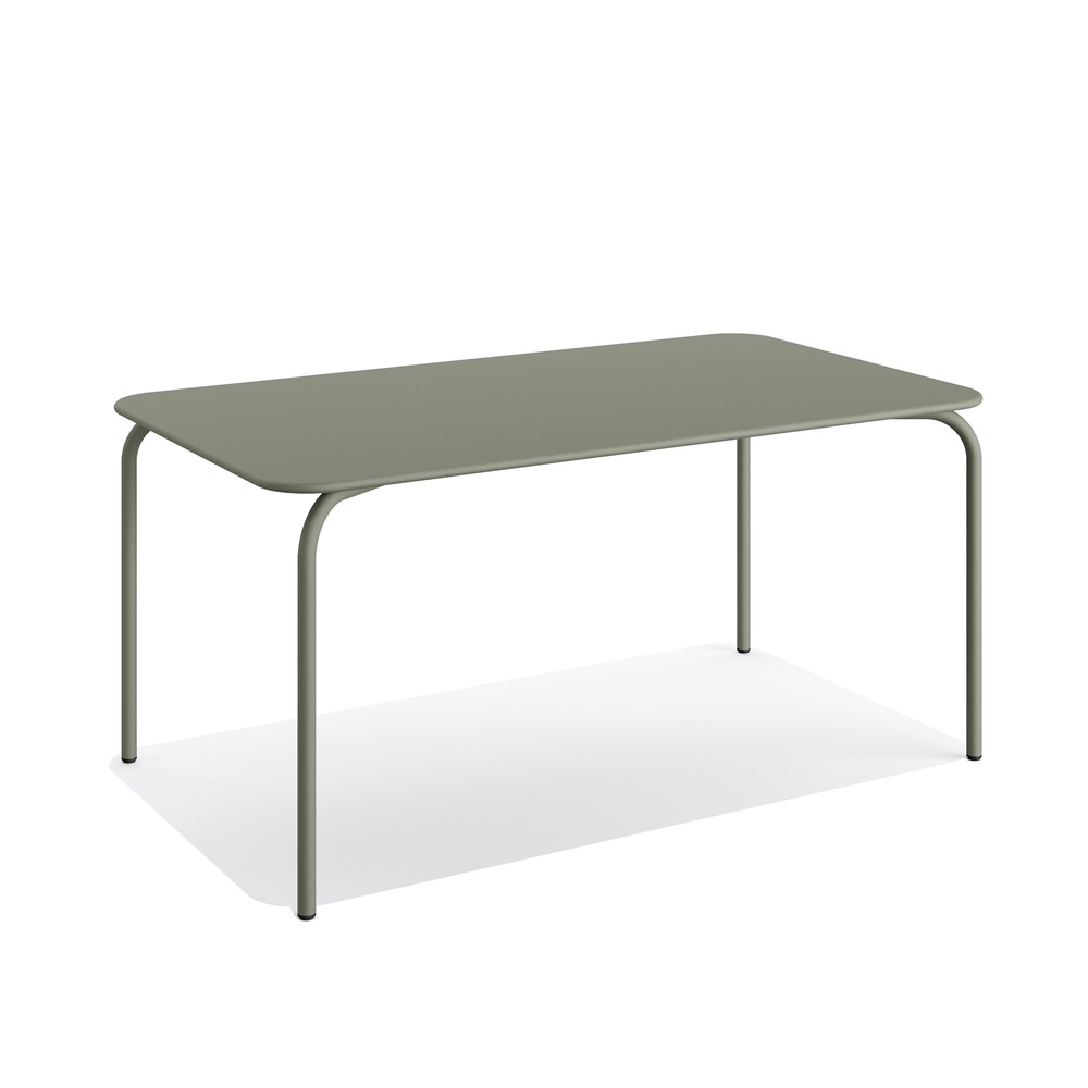 Table de jardin rectangulaire en métal shine - veba