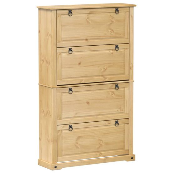 Armoire à chaussures corona 99x32x163,5 cm bois de pin massif