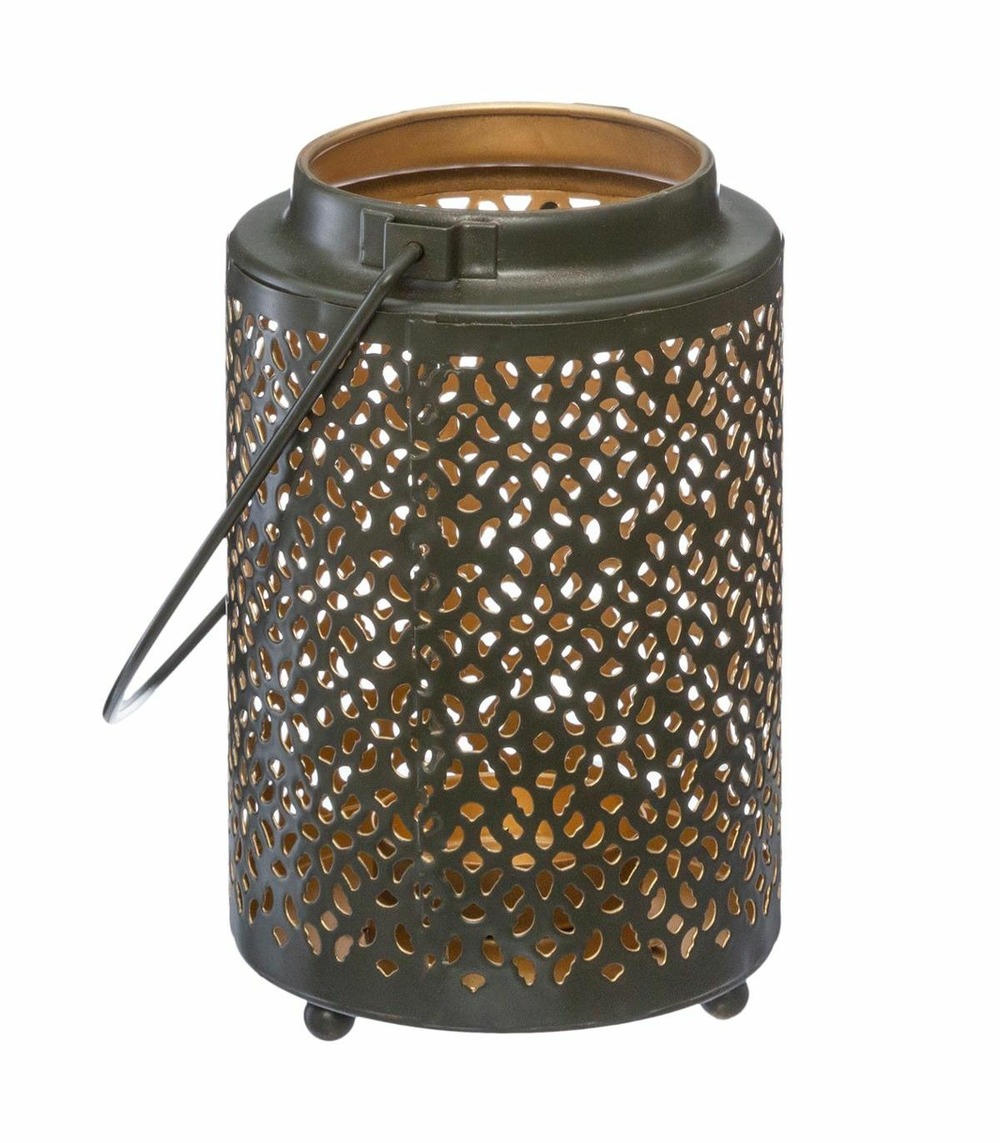 Lanterne design en métal h 13.5 cm
