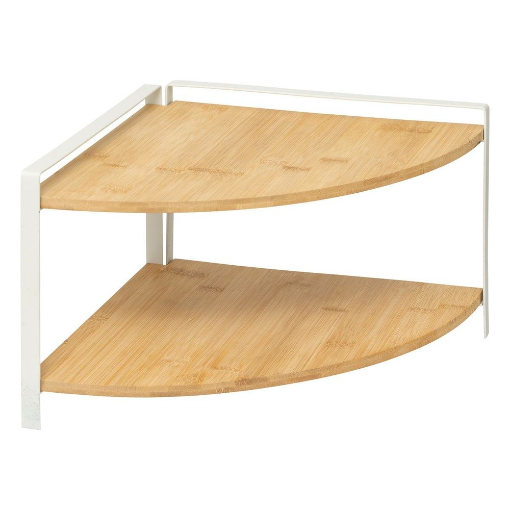 5five - étagère d'angle ordera 2 niveaux blanc