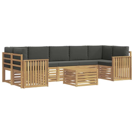 Ensemble de canapés d'extérieur 8 pc blanc et anthracite