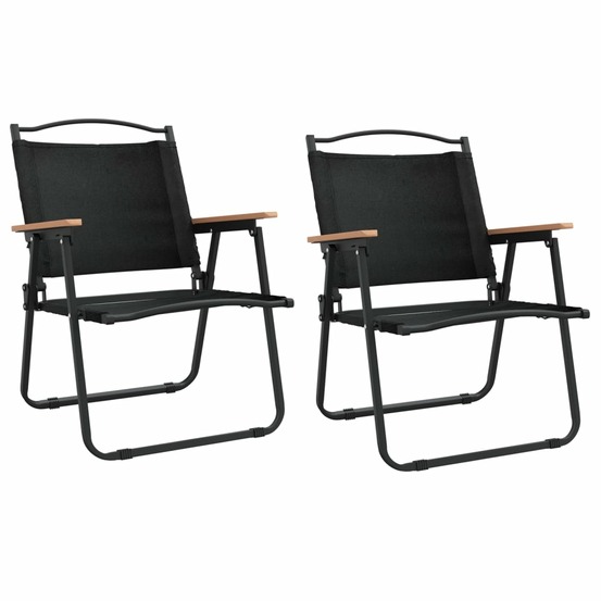 Chaises de camping lot de 2 noir 54x55x78 cm tissu oxford