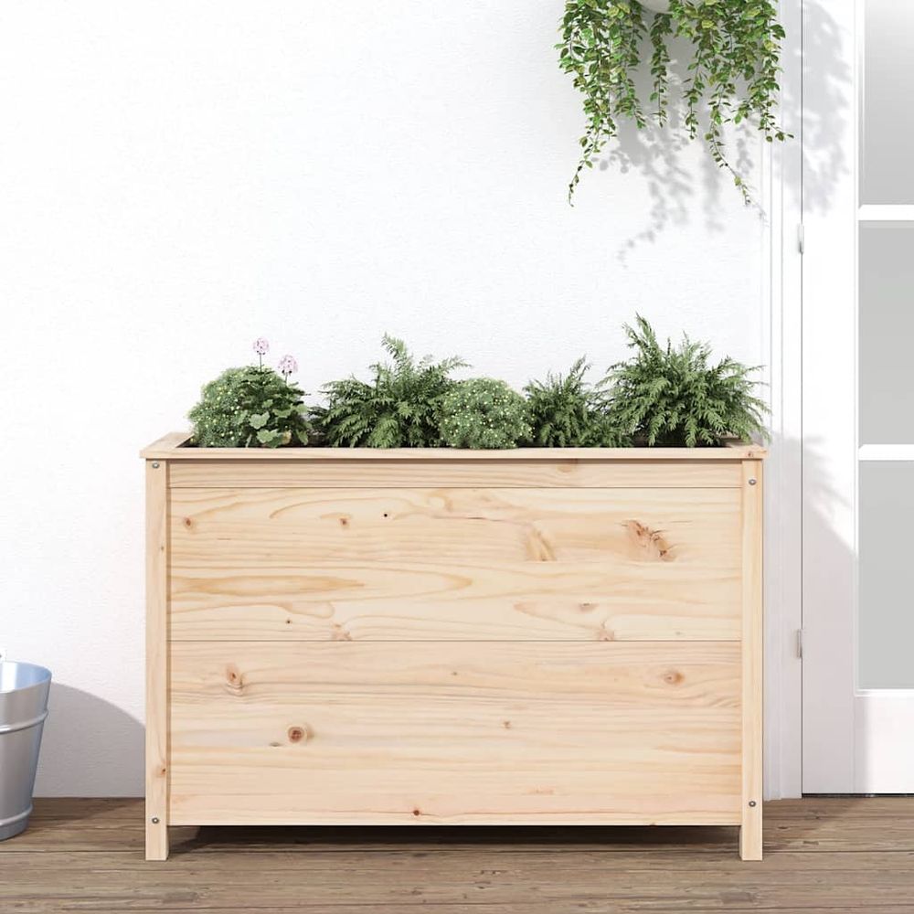 Carré potager surélevé en bois de pin massif non traité 119,5x40x78 cm