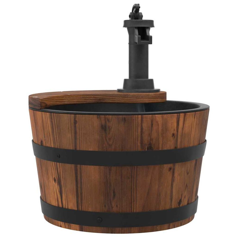 Fontaine à eau avec pompe 28x28x34,5 cm bois de sapin massif