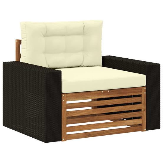 Sofa de milieu extérieur bois d'acacia massif naturel
