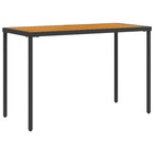 Table de jardin avec dessus en bois d'acacia noir 115x54x74 cm