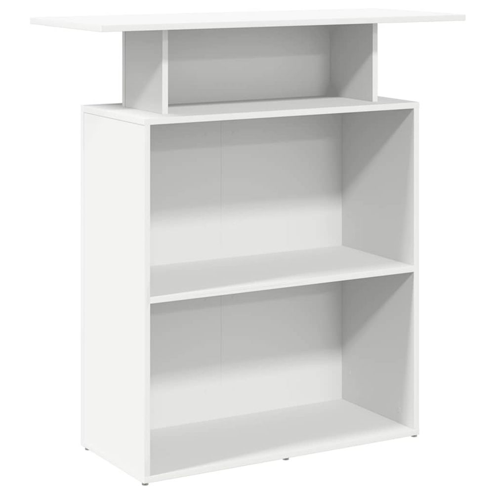 Bureau de réception blanc 100x40x104 cm bois d'ingénierie