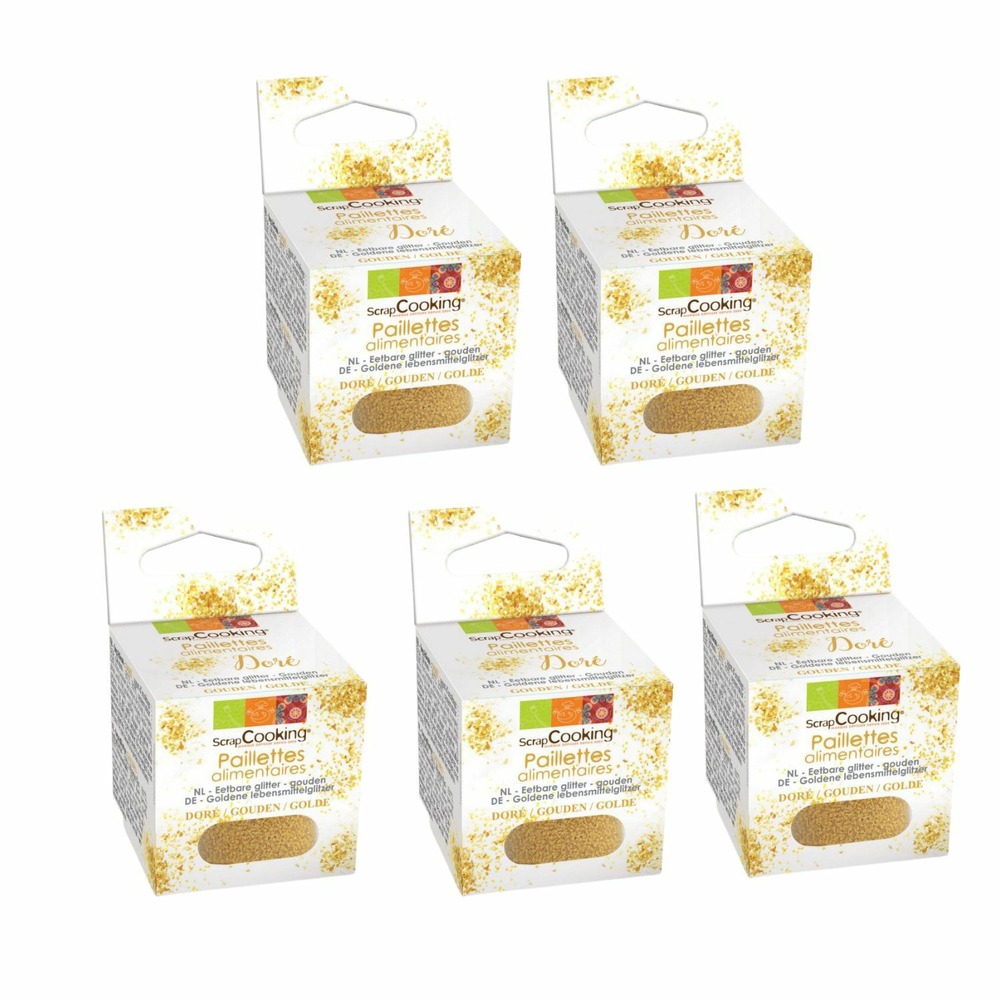 Paillettes alimentaires dorées 25 g