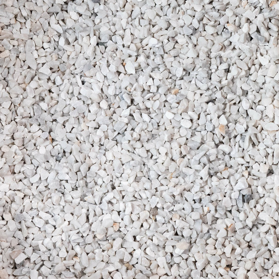 Gravier marbre blanc carrare 8-12 mm - pack de 17m² (2 big bag de 500kg = 1t)