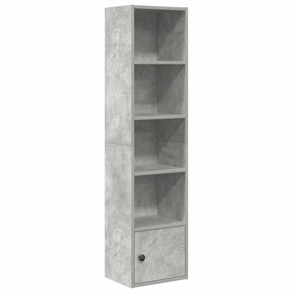 Bibliothèque gris béton 31x24x127 cm bois d'ingénierie