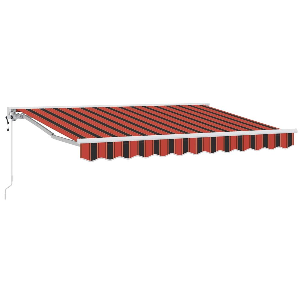 Auvent rétractable électrique orange, noir et jaune 3,5 x 2,5 m
